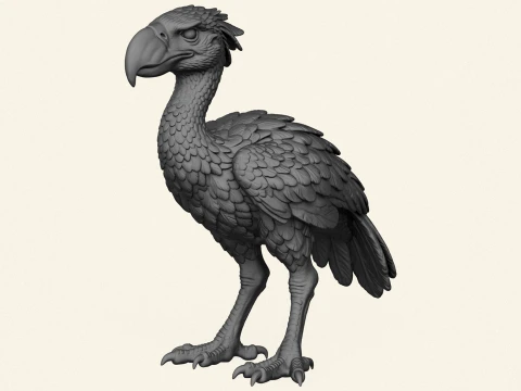 Wild Jurassic Bird Dromornis 3Dプリントモデル