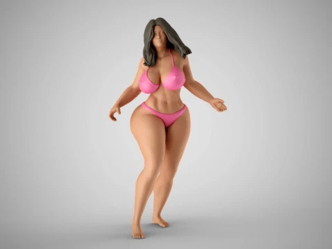 Water Splash Girl 3D Druckmodell