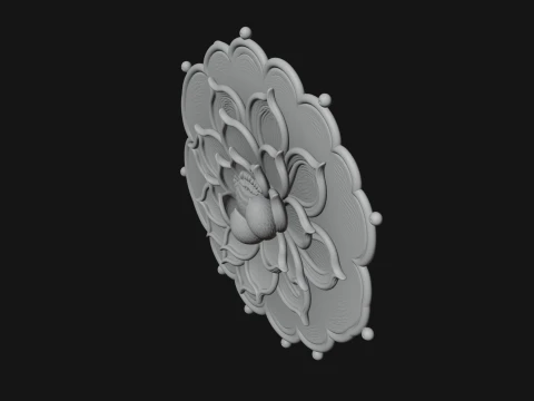 Lotus Mandala Wall Plaque Design 8 - 3D Print Model 3D Print Model