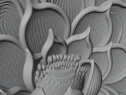 Lotus Mandala Wall Plaque Design 8 - 3D Print Model 3D Print Model
