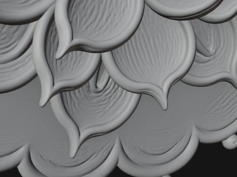 Lotus Mandala Wall Plaque Design 8 - 3D Print Model 3D Print Model