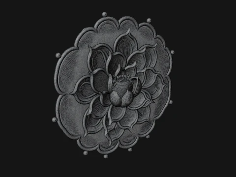 Lotus Mandala Wall Plaque Design 8 - 3D Print Model 3D Print Model