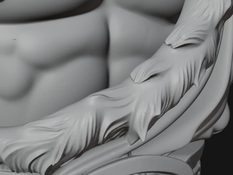 Mongol Warrior Bust Statue Design 8 - 3D Print Model 3D Print Model