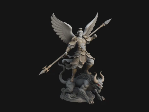 Archangel Michael Warrior Statue Design 13 - 3D Print Model 3D Print Model