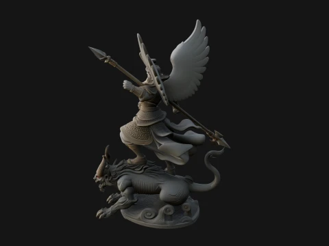 Archangel Michael Warrior Statue Design 13 - 3D Print Model 3D Print Model