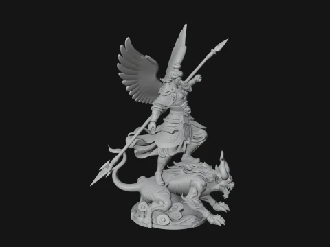 Archangel Michael Warrior Statue Design 13 - 3D Print Model 3D Print Model