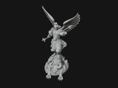 Archangel Michael Warrior Statue Design 13 - 3D Print Model 3D Print Model
