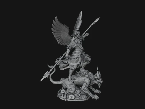 Archangel Michael Warrior Statue Design 13 - 3D Print Model 3D Print Model