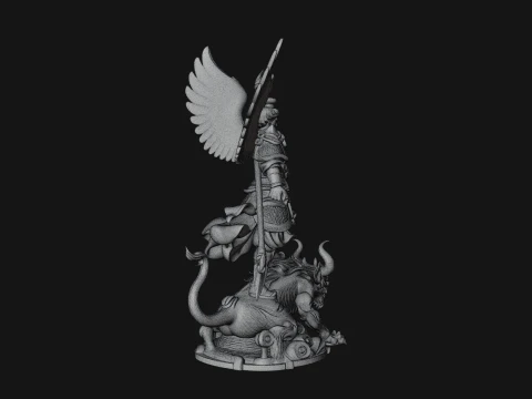 Archangel Michael Warrior Statue Design 13 - 3D Print Model 3D Print Model