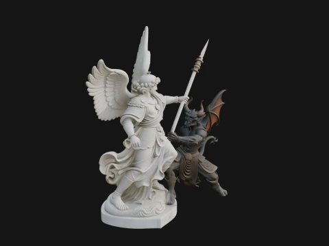 Archangel Michael Warrior Statue Design 14 - 3D Print Model 3D Print Model