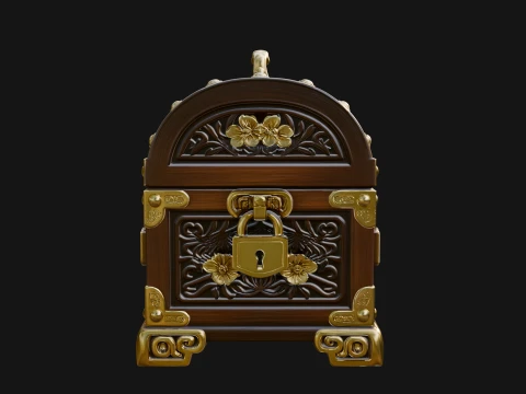 Treasure Chest Model Design 2 - 3D Print Model 3D Print Model