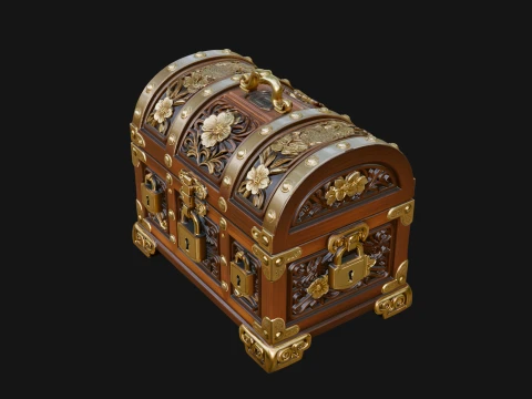Treasure Chest Model Design 2 - 3D Print Model 3D Print Model