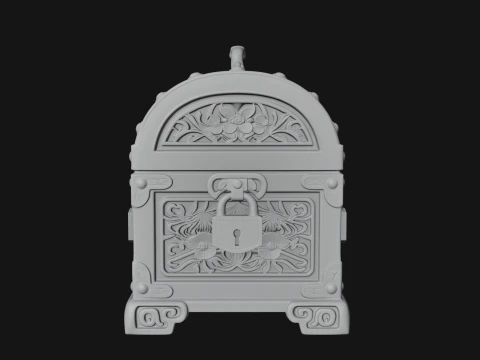 Treasure Chest Model Design 2 - 3D Print Model 3D Print Model