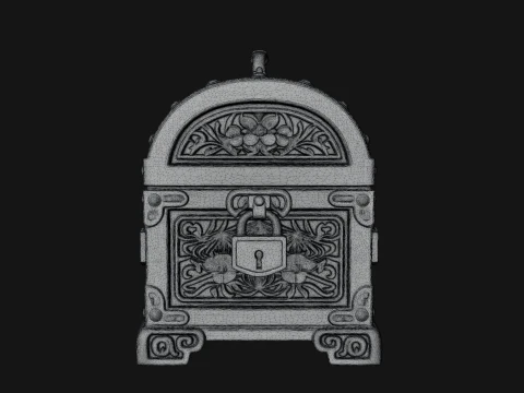 Treasure Chest Model Design 2 - 3D Print Model 3D Print Model