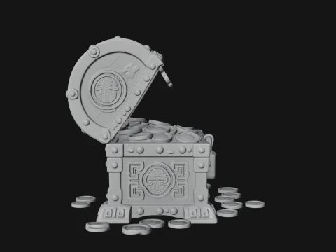 Treasure Chest Model Design 4 - 3D Print Model 3D Print Model