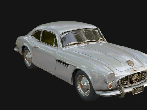Vintage Sedan Car Model Design 2 - 3D Print Model Modèles 3D en vedette