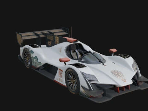 Endurance Prototype Race Car Model Design 1 - 3D Print Model 3D Принт Модель