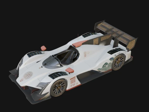 Endurance Prototype Race Car Model Design 1 - 3D Print Model 3D Print Model