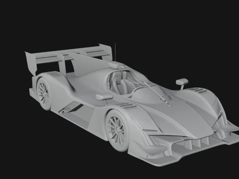Endurance Prototype Race Car Model Design 1 - 3D Print Model 3D Print Model