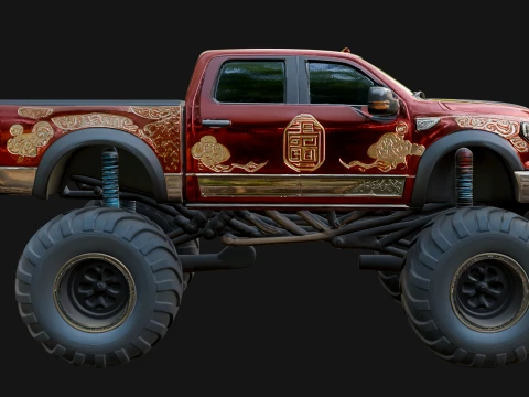 Monster Truck Model Design 6 - 3D Print Model 3D Print Model