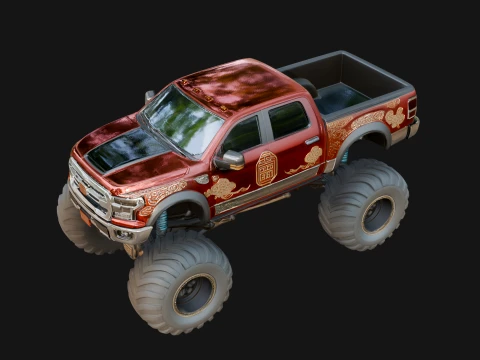 Monster Truck Model Design 6 - 3D Print Model 3D Print Model