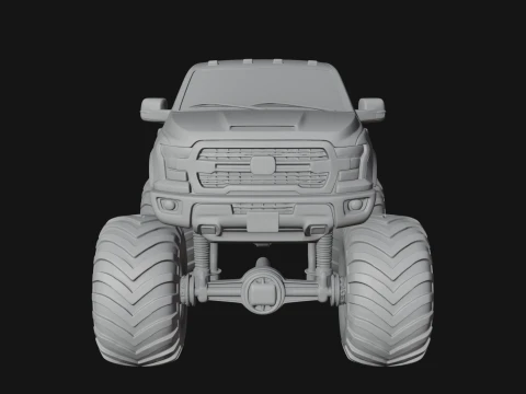 Monster Truck Model Design 6 - 3D Print Model 3D Print Model