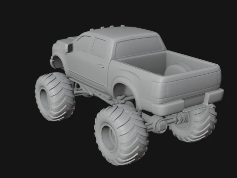 Monster Truck Model Design 6 - 3D Print Model 3D Print Model