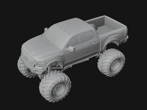 Monster Truck Model Design 6 - 3D Print Model 3D Print Model