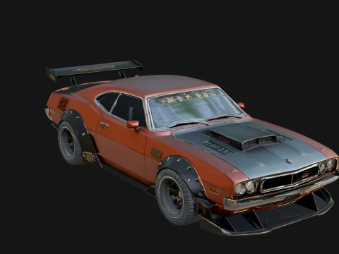 Classic Muscle Car Model Design 7 - 3D Print Model 3D Print Model