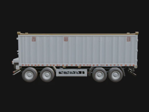 Container Trailer Model Design 1 - 3D Print Model 3D Принт Модель