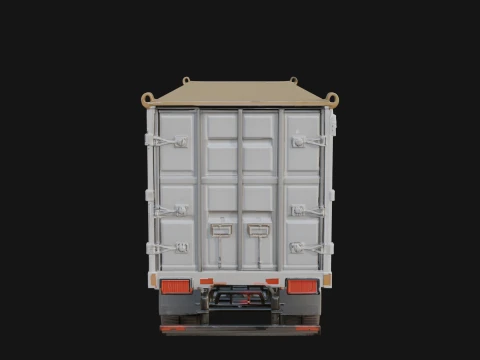 Container Trailer Model Design 1 - 3D Print Model 3D Print Model