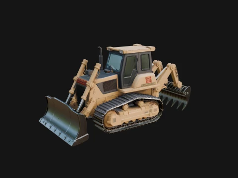 Crawler Bulldozer Model Design 1 - 3D Print Model 3D Принт Модель