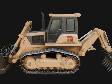 Crawler Bulldozer Model Design 1 - 3D Print Model 3D Print Model