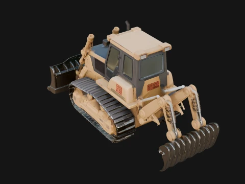 Crawler Bulldozer Model Design 1 - 3D Print Model 3D Print Model