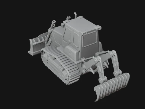 Crawler Bulldozer Model Design 1 - 3D Print Model 3D Print Model