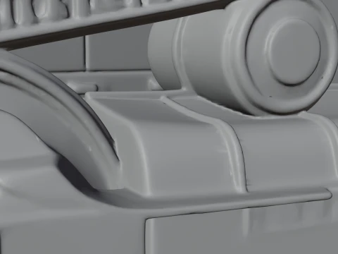 Crawler Bulldozer Model Design 1 - 3D Print Model 3D Print Model
