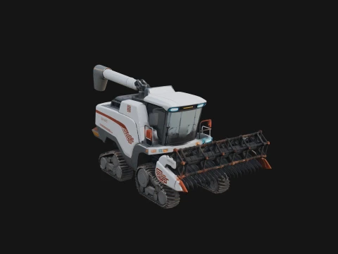 Combine Harvester Model Design 1 - 3D Print Model 3D Принт Модель