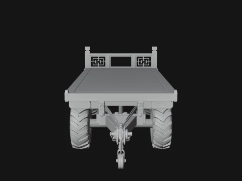 Flatbed Trailer Model Design 1 - 3D Print Model 3D Print Model