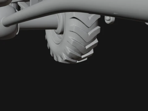 Flatbed Trailer Model Design 1 - 3D Print Model 3D Print Model