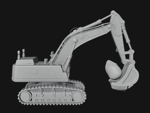 Excavator Model Design 1 - 3D Print Model 3D Print Model