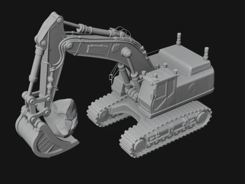 Excavator Model Design 1 - 3D Print Model 3D Print Model