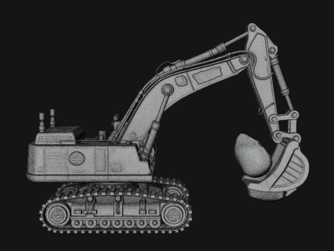 Excavator Model Design 1 - 3D Print Model 3D Print Model