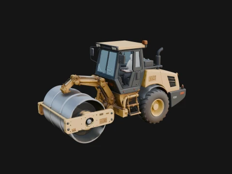 Road Roller Model Design 2 - 3D Print Model 3D Принт Модель