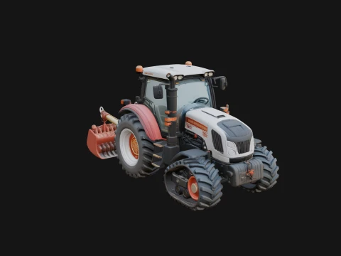 Farm Tractor Model Design 3 - 3D Print Model 3D Принт Модель