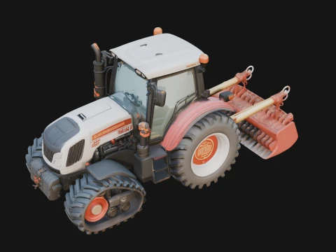 Farm Tractor Model Design 3 - 3D Print Model 3D Print Model