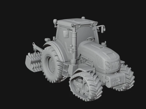Farm Tractor Model Design 3 - 3D Print Model 3D Print Model