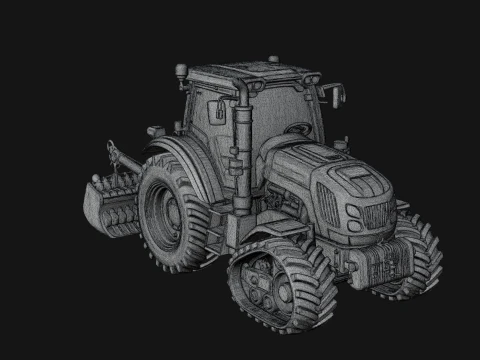 Farm Tractor Model Design 3 - 3D Print Model 3D Print Model