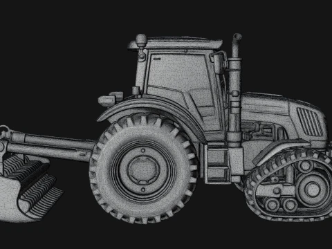 Farm Tractor Model Design 3 - 3D Print Model 3D Print Model