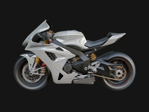 Sport Motorcycle Model Design 4 - 3D Print Model 3D Print Model