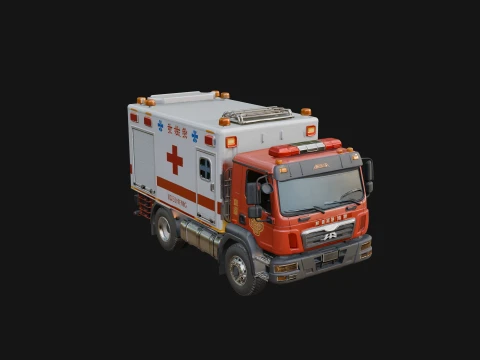 Ambulance Truck Model Design 1 - 3D Print Model 3D Принт Модель